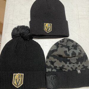 VEGAS GOLDEN KNIGHTS ASSORTED BEANIE 3 PACK BUNDLE